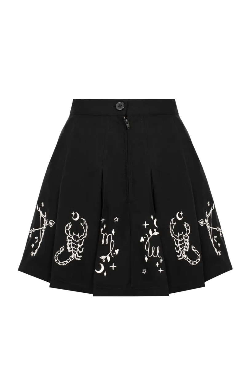 Hell Bunny Astrology Skirt Black