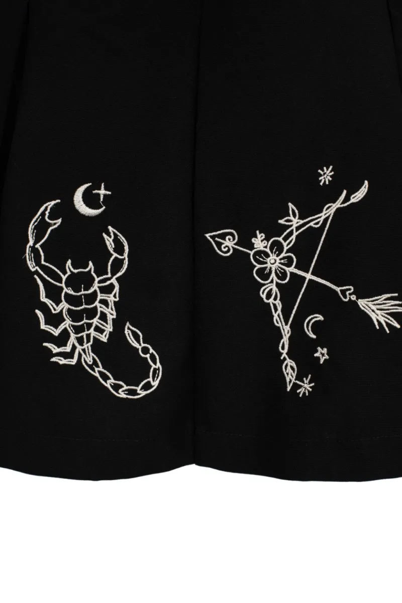 Hell Bunny Astrology Skirt Black