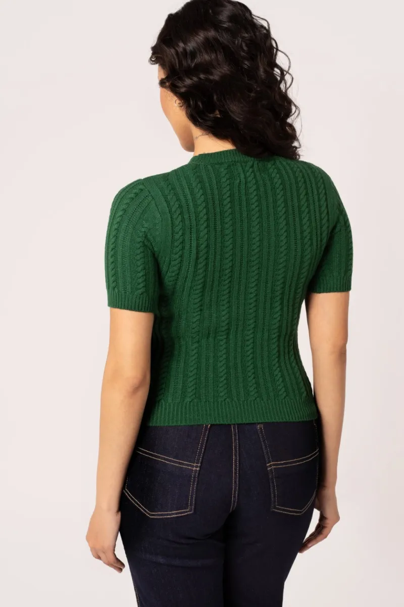 Hell Bunny Autumn Top Green Sale