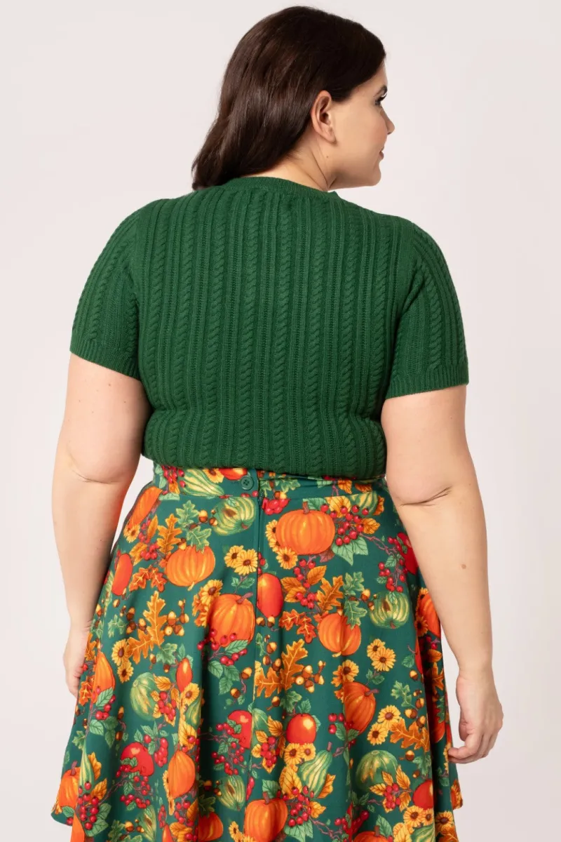 Hell Bunny Autumn Top Green Sale