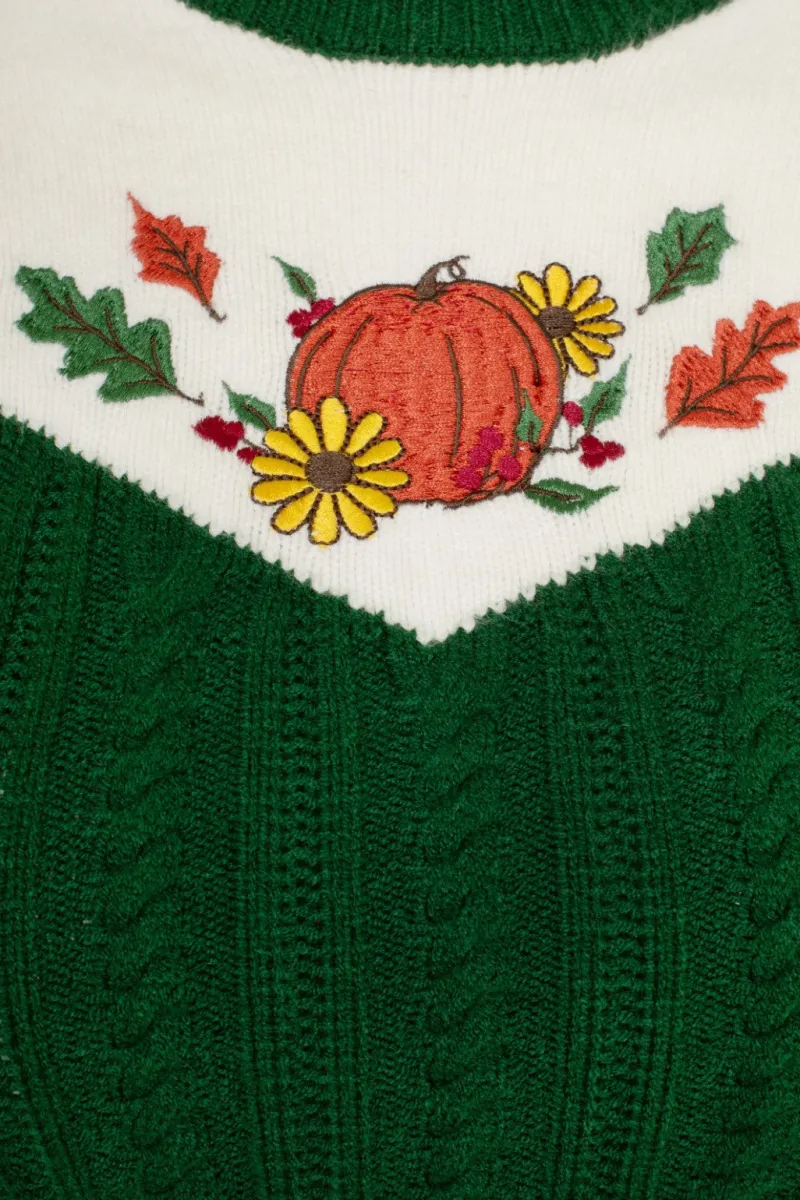 Hell Bunny Autumn Top Green Sale