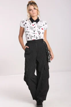 Hell Bunny Avery Blouse White Discount