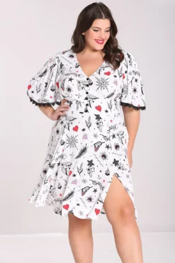 Hell Bunny Avery Dress White Outlet