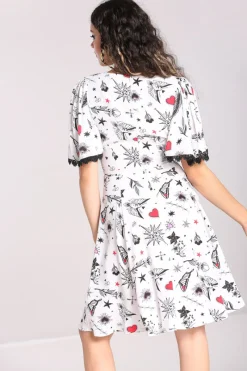 Hell Bunny Avery Dress White Outlet
