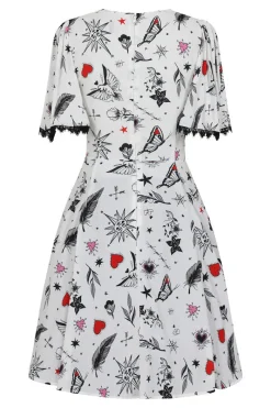 Hell Bunny Avery Dress White Outlet