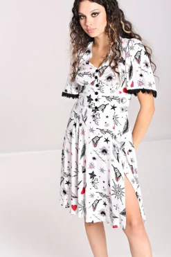 Hell Bunny Avery Dress White Outlet