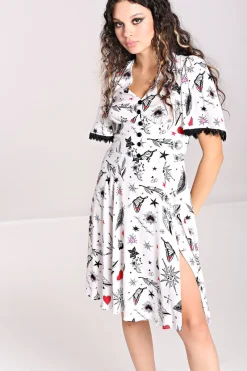 Hell Bunny Avery Dress White Outlet