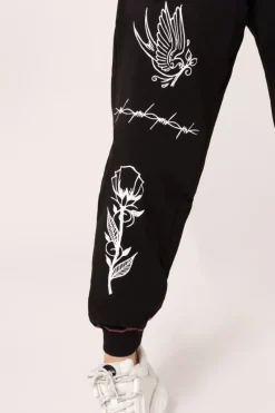 Hell Bunny Avery Joggers Black Discount