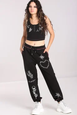 Hell Bunny Avery Joggers Black Discount