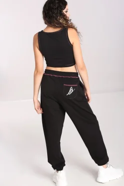 Hell Bunny Avery Joggers Black Discount