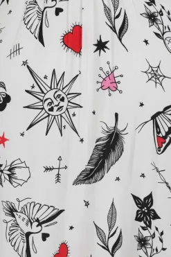 Hell Bunny Avery Skirt White Best