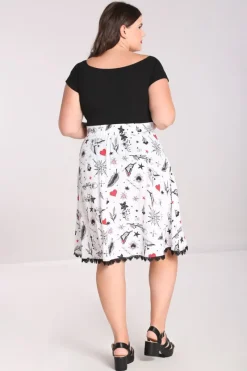 Hell Bunny Avery Skirt White Best