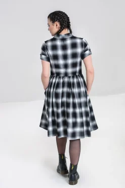 Hell Bunny Avril Mid Dress Grey Outlet