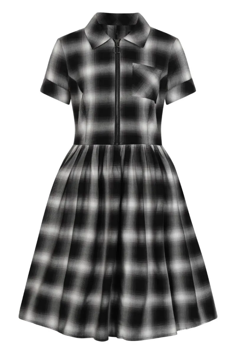 Hell Bunny Avril Mid Dress Grey Outlet