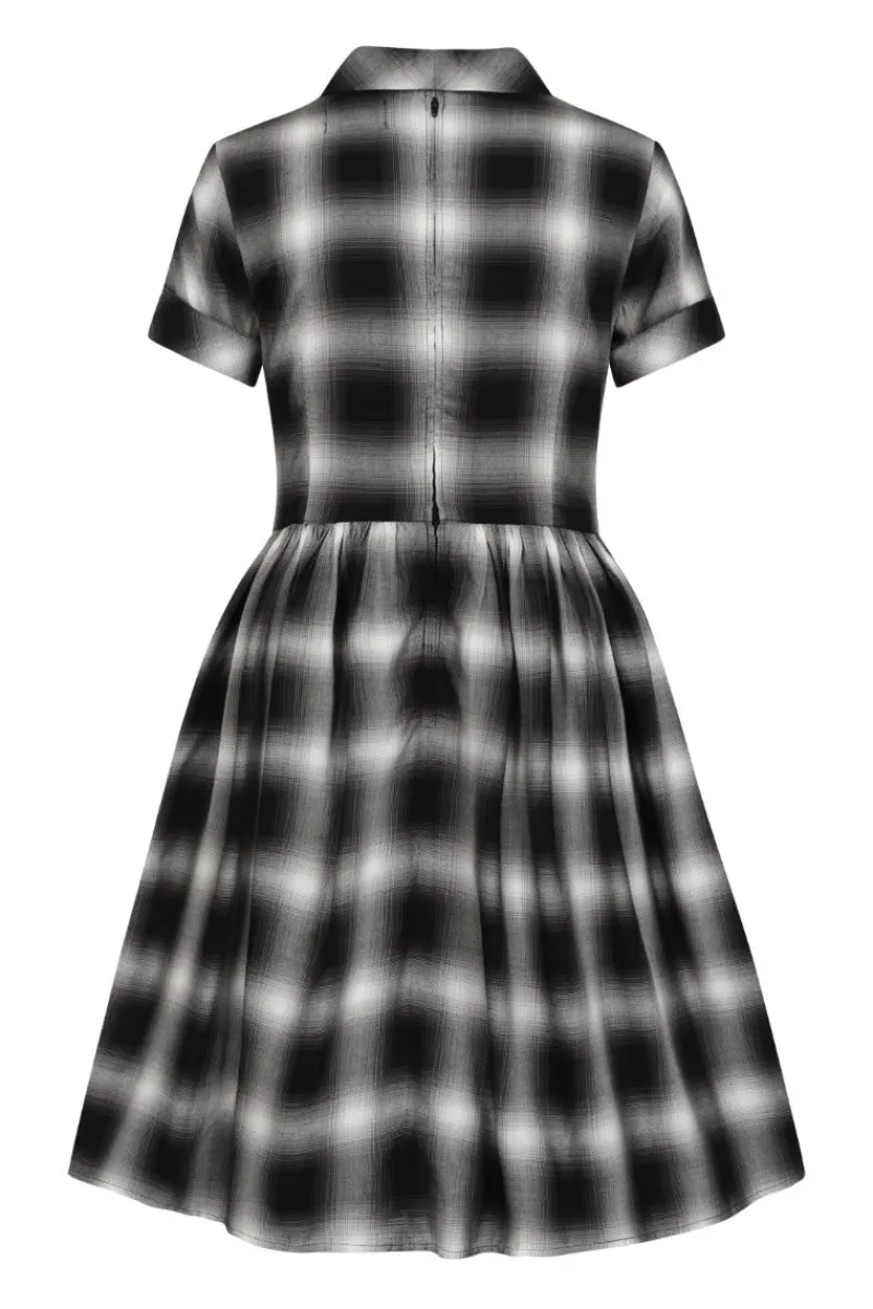 Hell Bunny Avril Mid Dress Grey Outlet