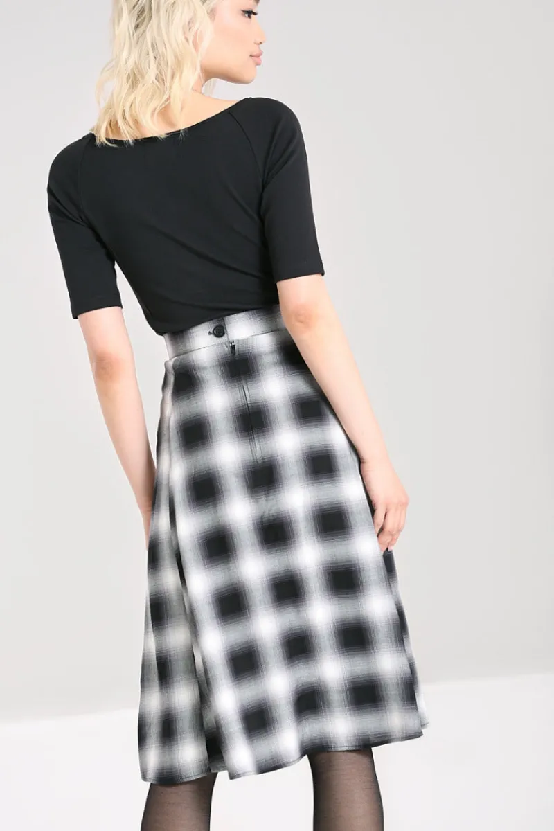 Hell Bunny Avril Skirt Grey Sale