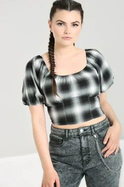 Hell Bunny Avril Top Grey Online