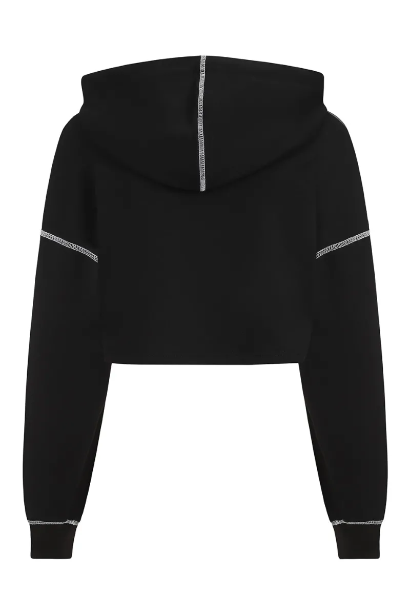 Hell Bunny Barbed Wire Hoodie Black Clearance