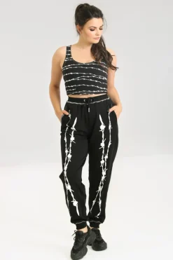 Hell Bunny Barbed Wire Joggers Black