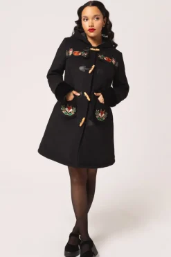 Hell Bunny Basil Coat Black Best