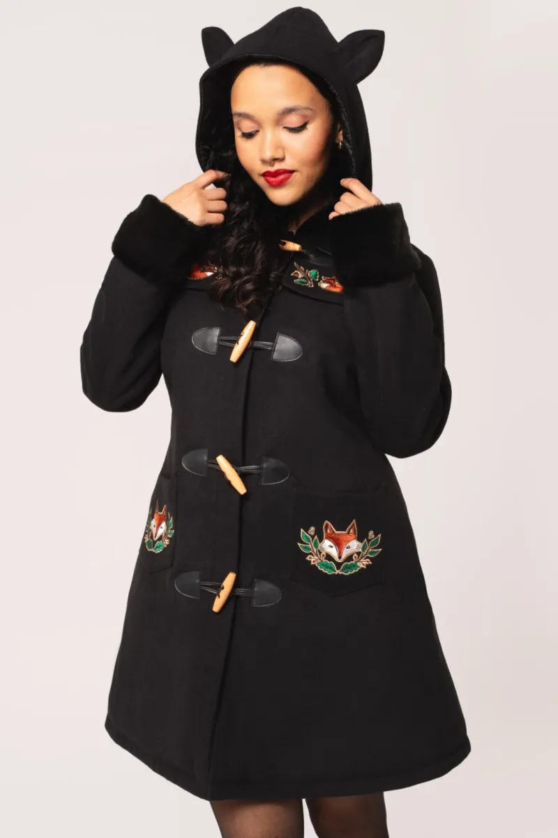 Hell Bunny Basil Coat Black Best