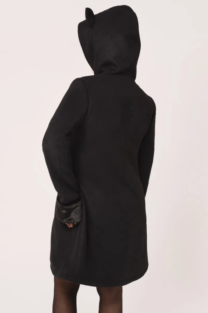Hell Bunny Basil Coat Black Best