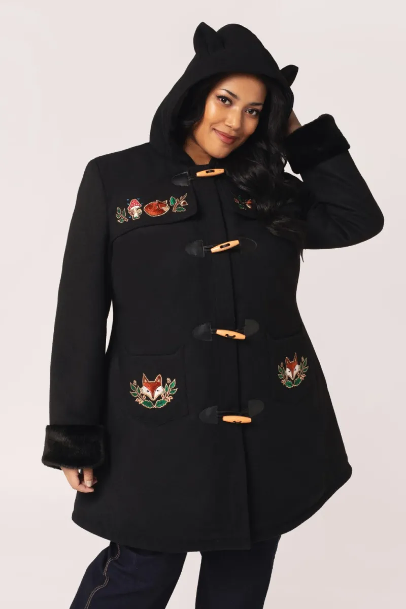 Hell Bunny Basil Coat Black Best