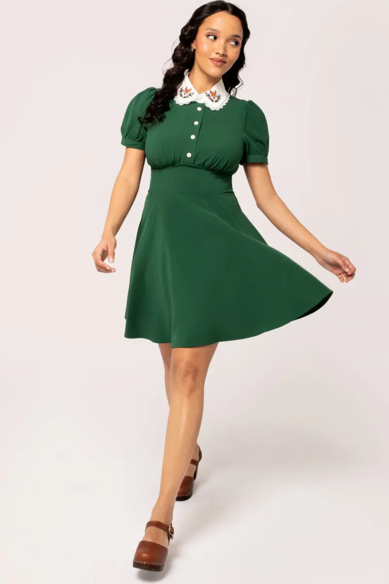Hell Bunny Basil Mini Dress Green Best