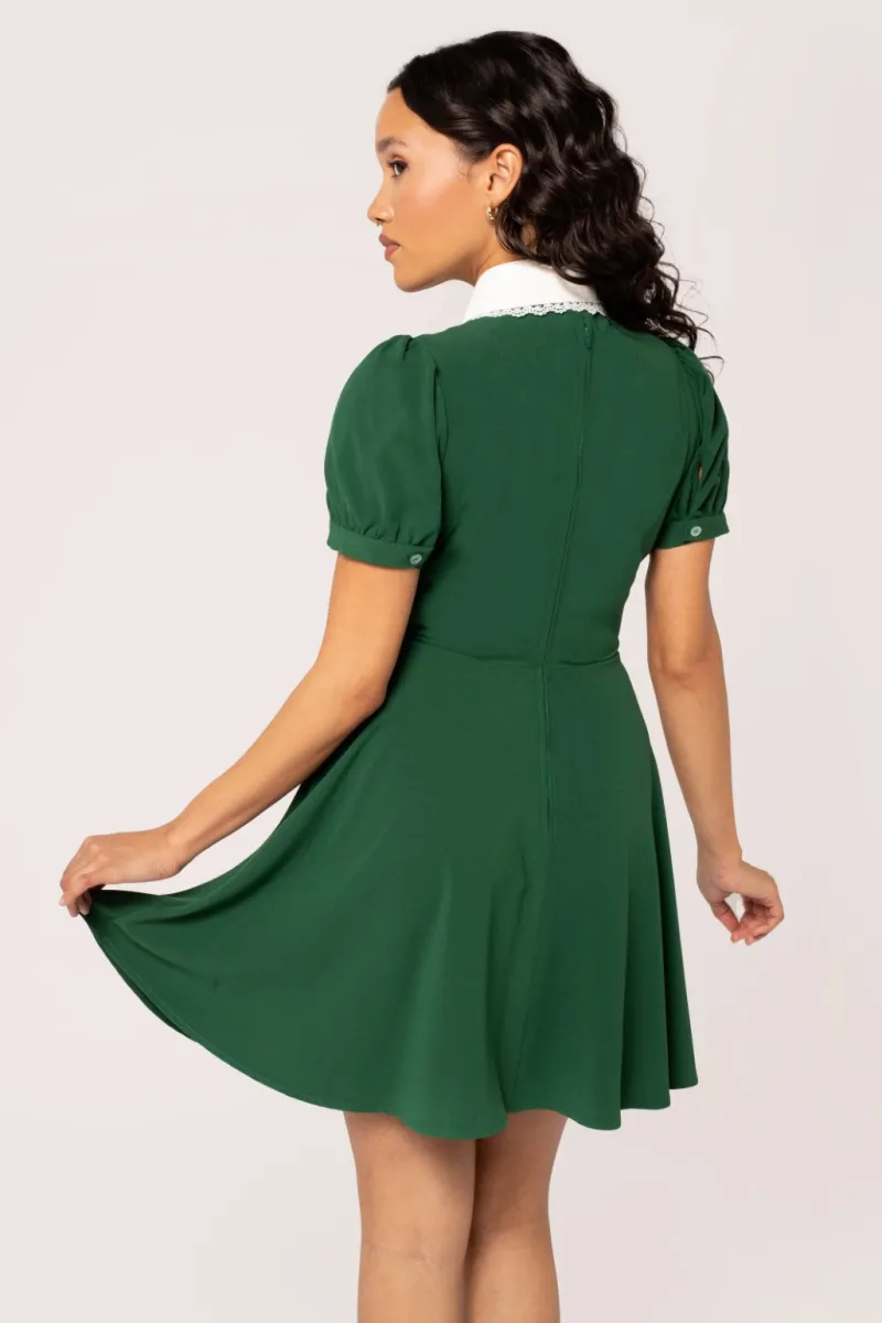 Hell Bunny Basil Mini Dress Green Best