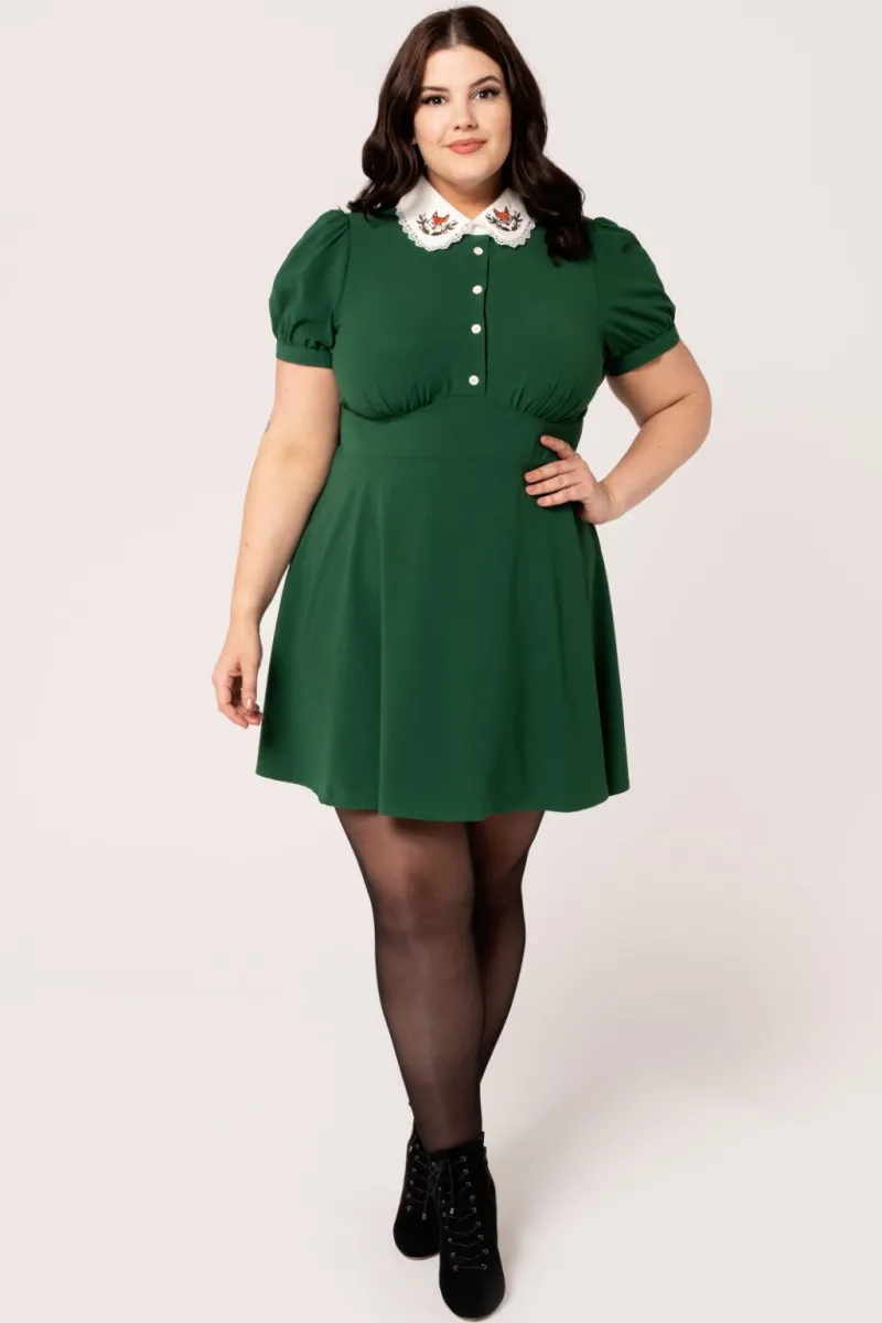 Hell Bunny Basil Mini Dress Green Best