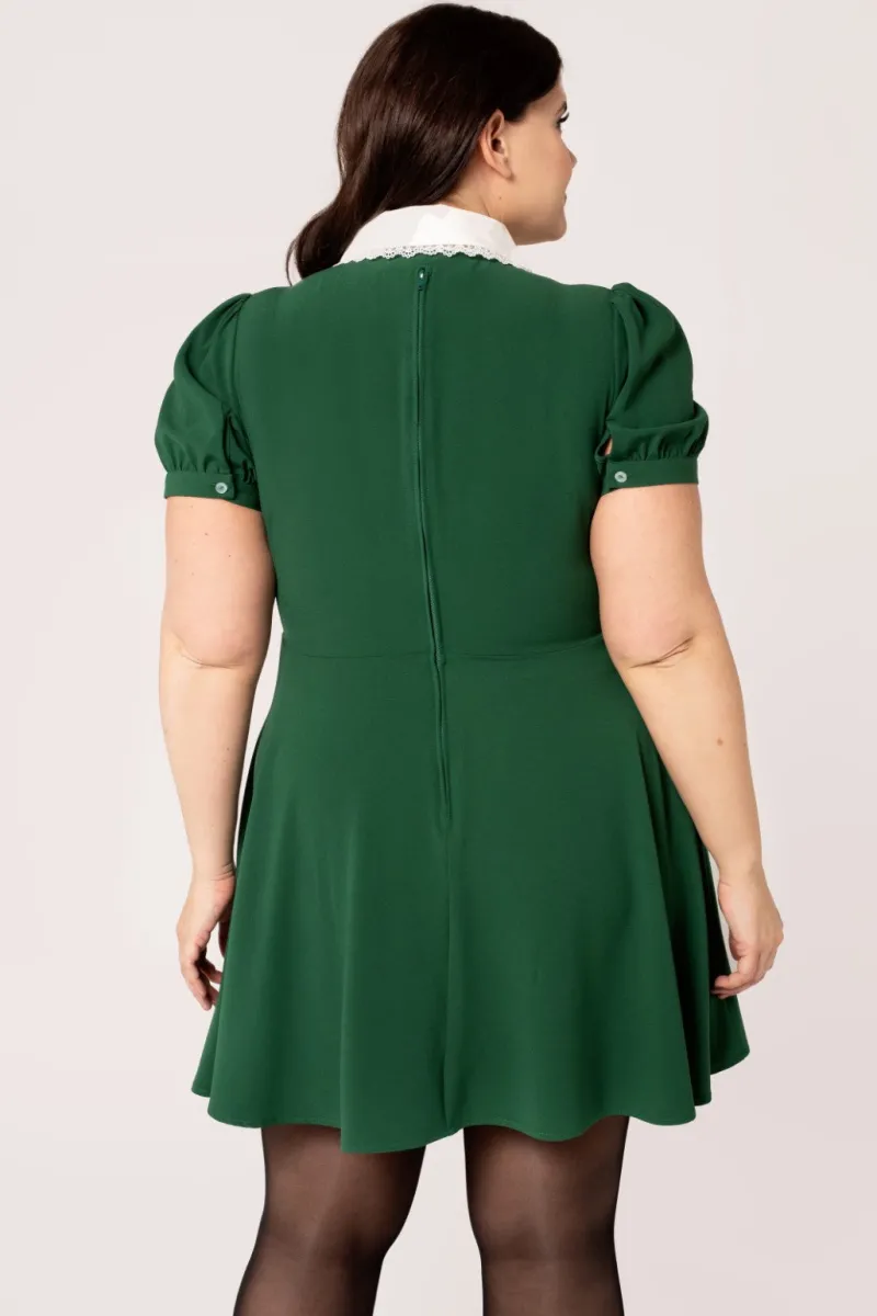 Hell Bunny Basil Mini Dress Green Best