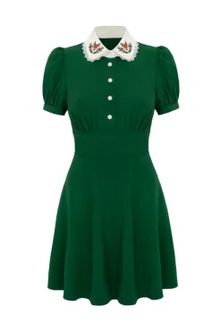Hell Bunny Basil Mini Dress Green Best