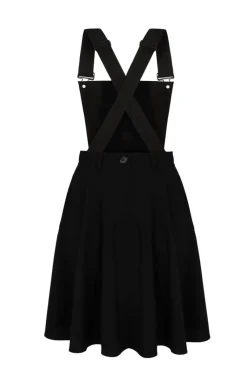 Hell Bunny Basil Pinafore Dress Black Best