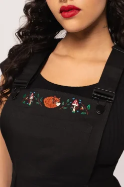 Hell Bunny Basil Pinafore Dress Black Best
