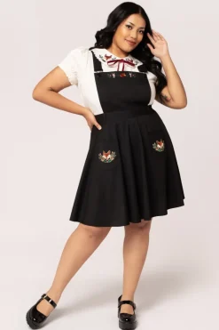 Hell Bunny Basil Pinafore Dress Black Best