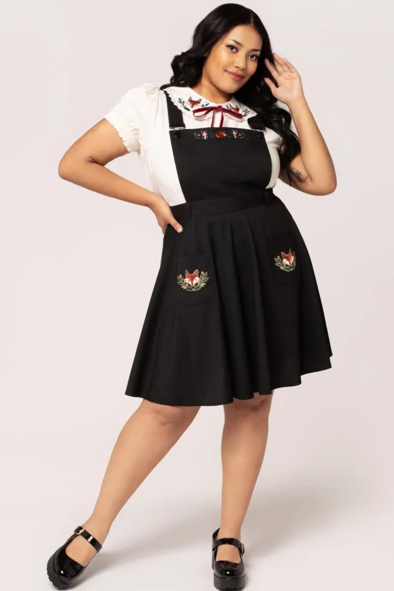 Hell Bunny Basil Pinafore Dress Black Best