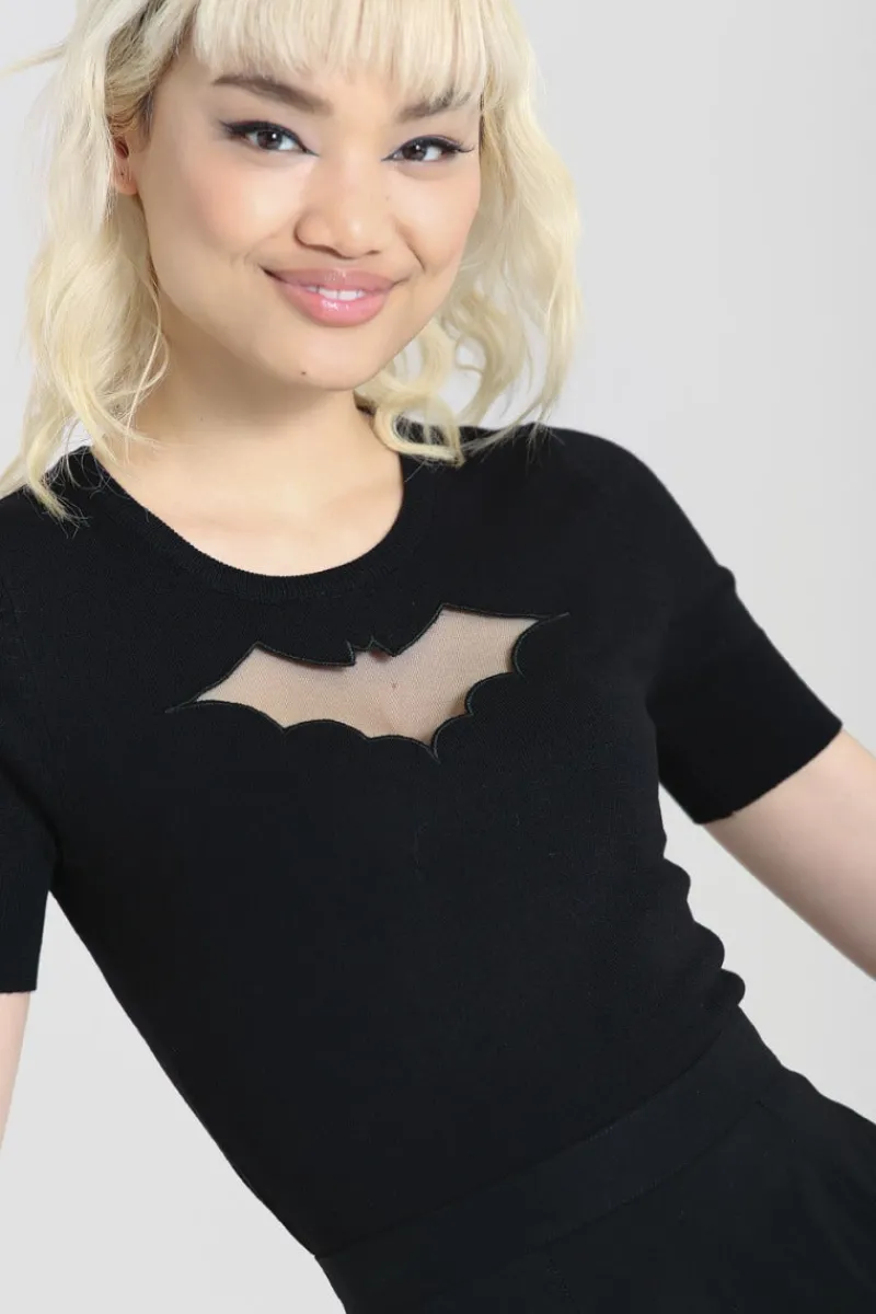 Hell Bunny Bat Top Black Best