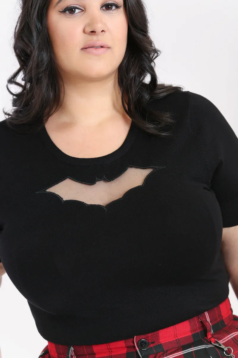 Hell Bunny Bat Top Black Best