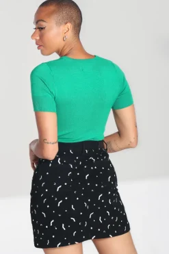 Hell Bunny Bat Top Green Hot