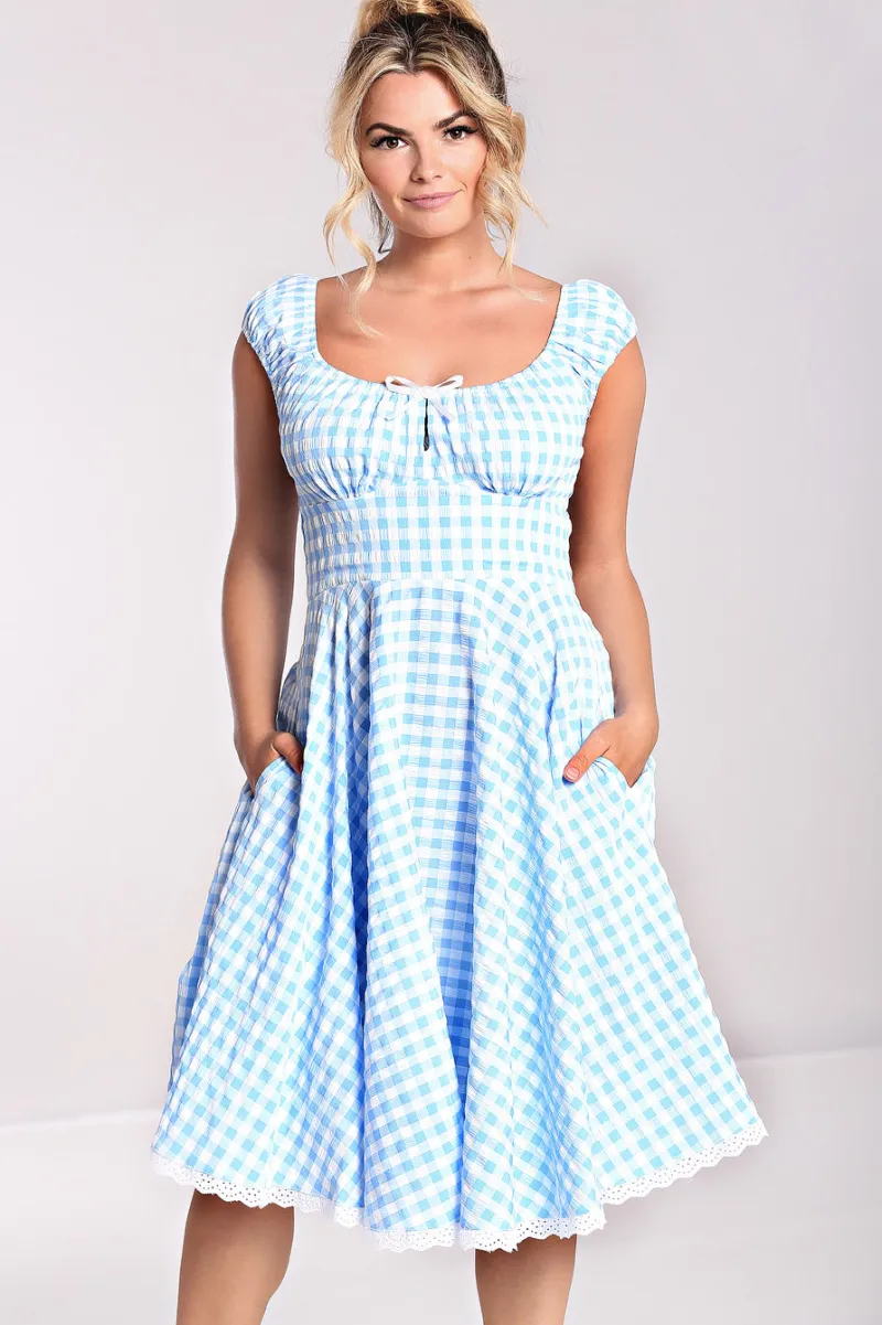 Hell Bunny BB 50's Dress Blue Sale