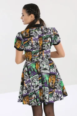 Hell Bunny Be Afraid Mini Dress Black New