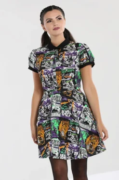 Hell Bunny Be Afraid Mini Dress Black New