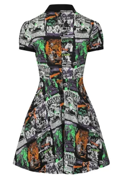 Hell Bunny Be Afraid Mini Dress Black New