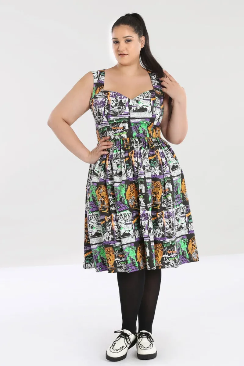 Hell Bunny Be Afraid 50's Dress Black Outlet