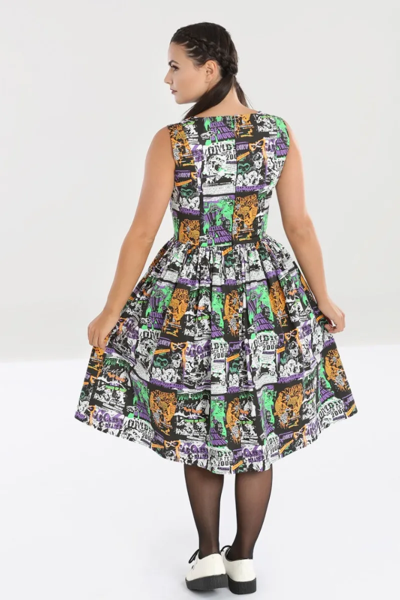 Hell Bunny Be Afraid 50's Dress Black Outlet