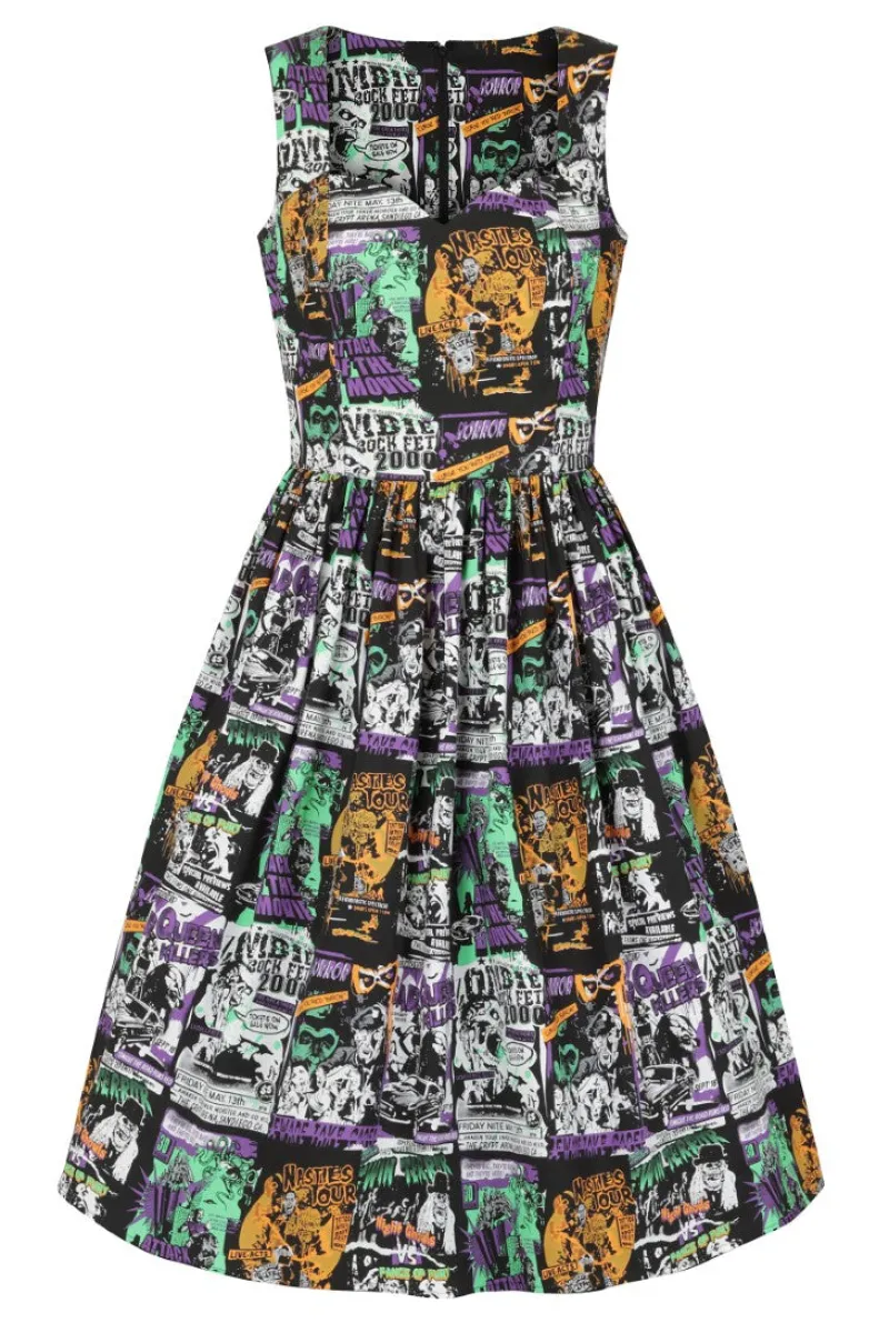 Hell Bunny Be Afraid 50's Dress Black Outlet
