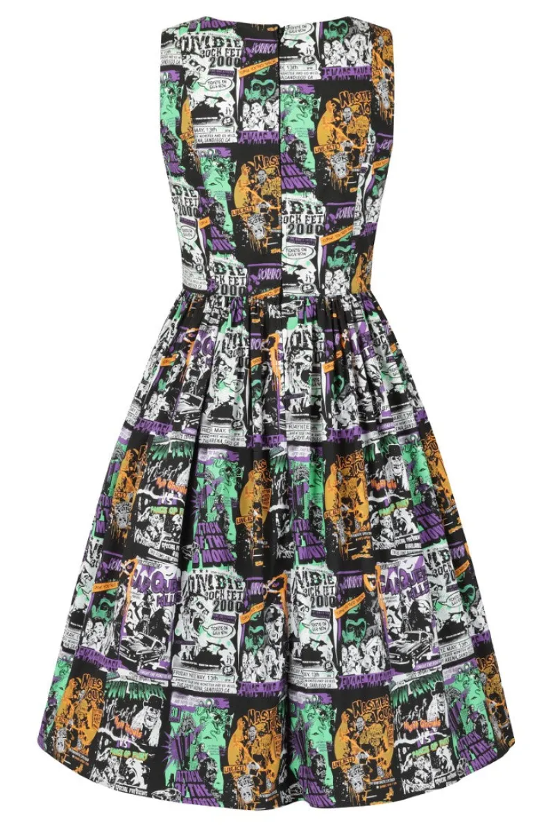 Hell Bunny Be Afraid 50's Dress Black Outlet