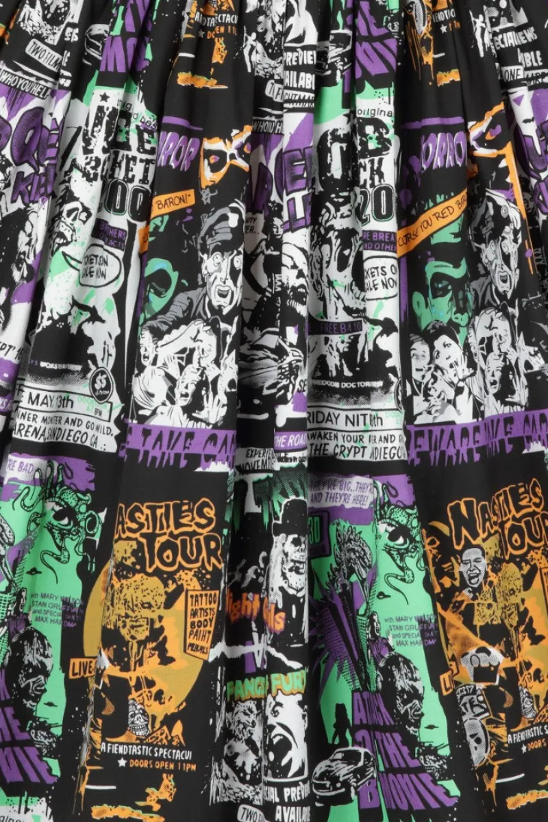 Hell Bunny Be Afraid 50's Dress Black Outlet