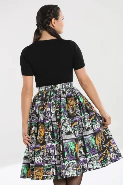 Hell Bunny Be Afraid 50's Skirt Black Best