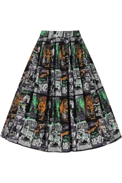 Hell Bunny Be Afraid 50's Skirt Black Best